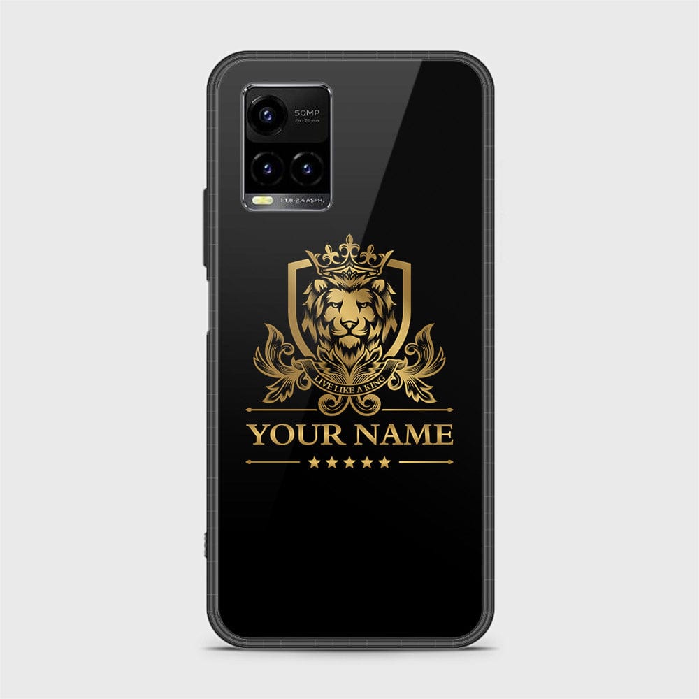 Vivo Y21t Cover - Gold Series - D227 - HQ Ultra Shine Premium Infinity Glass Soft Silicon Borders Case ( Fast Delivery )