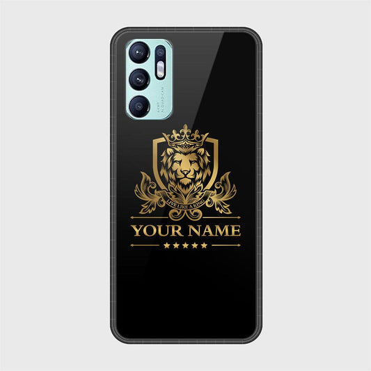 Oppo Reno 6 Cover - Gold Series - HQ Ultra Shine Premium Infinity Glass Soft Silicon Borders Case