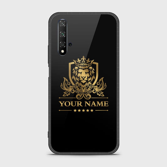 Honor 20 Cover - Gold Series - HQ Ultra Shine Premium Infinity Glass Soft Silicon Borders Case