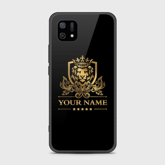 Oppo A16K Cover - Gold Series - HQ Ultra Shine Premium Infinity Glass Soft Silicon Borders Case