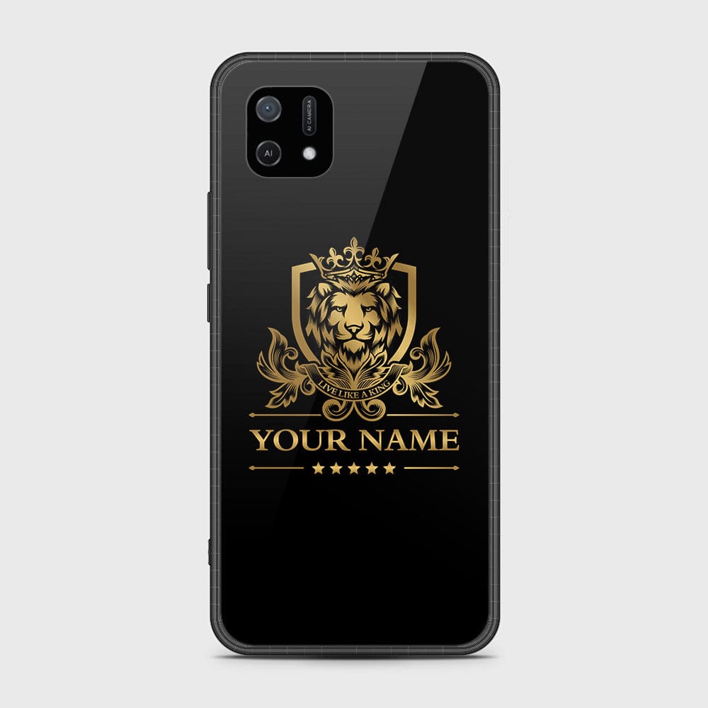 Oppo A16E Cover - Gold Series - HQ Ultra Shine Premium Infinity Glass Soft Silicon Borders Case