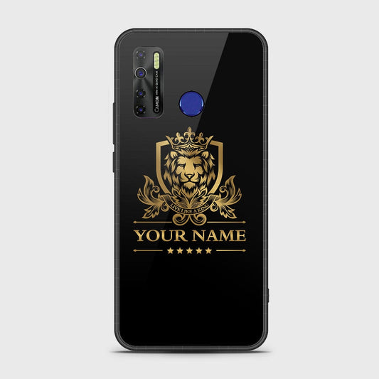 Tecno Camon 15 Cover - Gold Series - HQ Ultra Shine Premium Infinity Glass Soft Silicon Borders Case