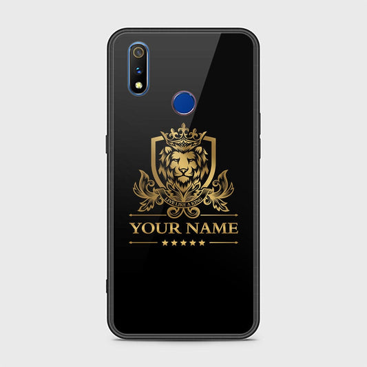 Realme 3i Cover - Gold Series - HQ Ultra Shine Premium Infinity Glass Soft Silicon Borders Case