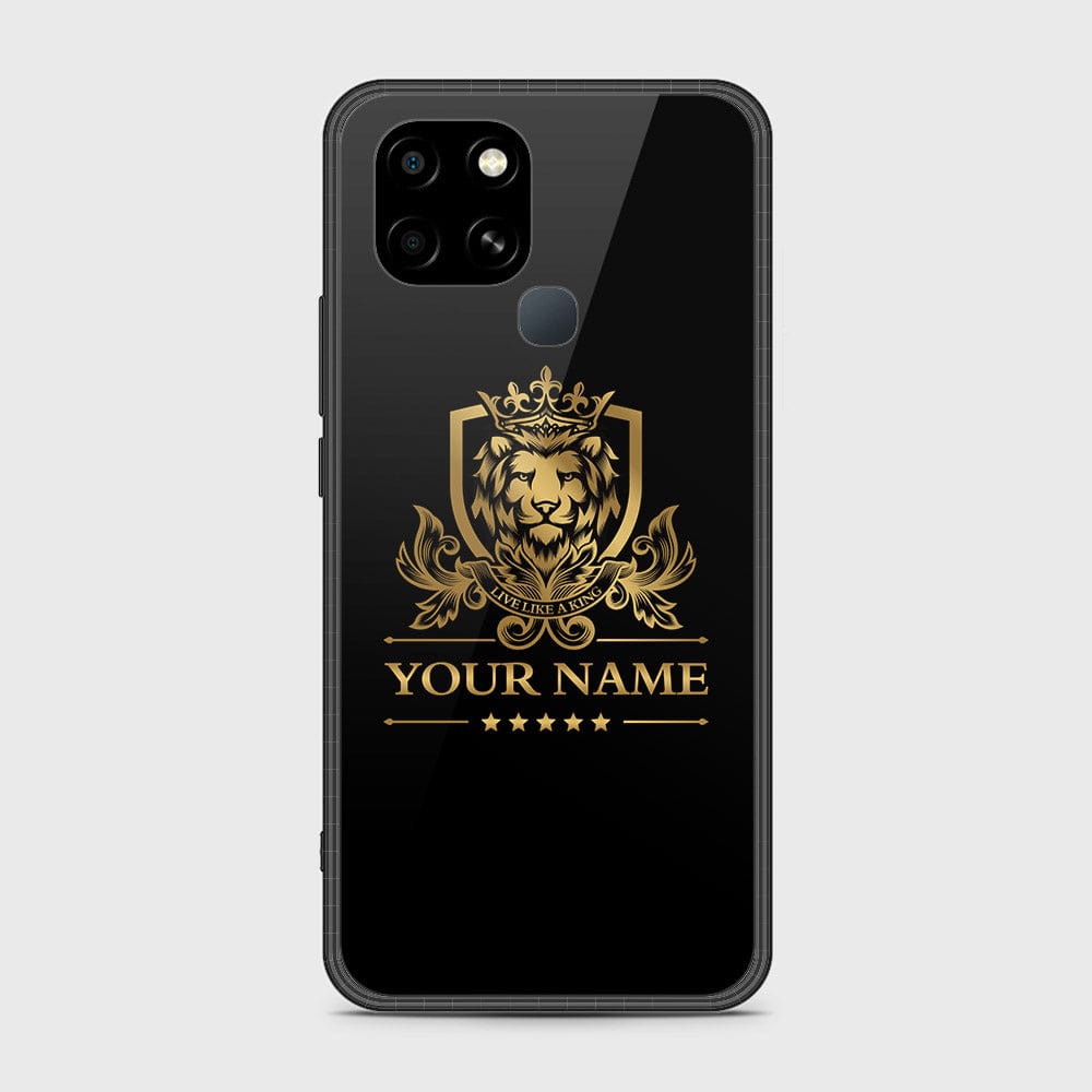 Infinix Smart 6 Cover - Gold Series - HQ Ultra Shine Premium Infinity Glass Soft Silicon Borders Cas