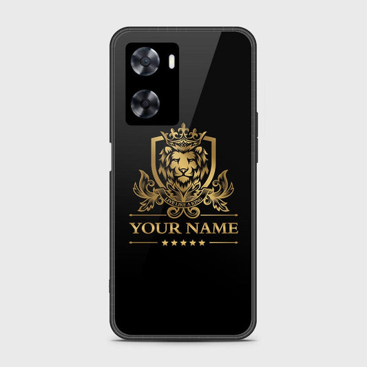 Oppo A57 4G 2022 Cover - Gold Series - HQ Ultra Shine Premium Infinity Glass Soft Silicon Borders Case
