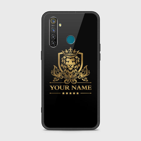 Realme 5 Pro Cover - Gold Series - HQ Ultra Shine Premium Infinity Glass Soft Silicon Borders Case