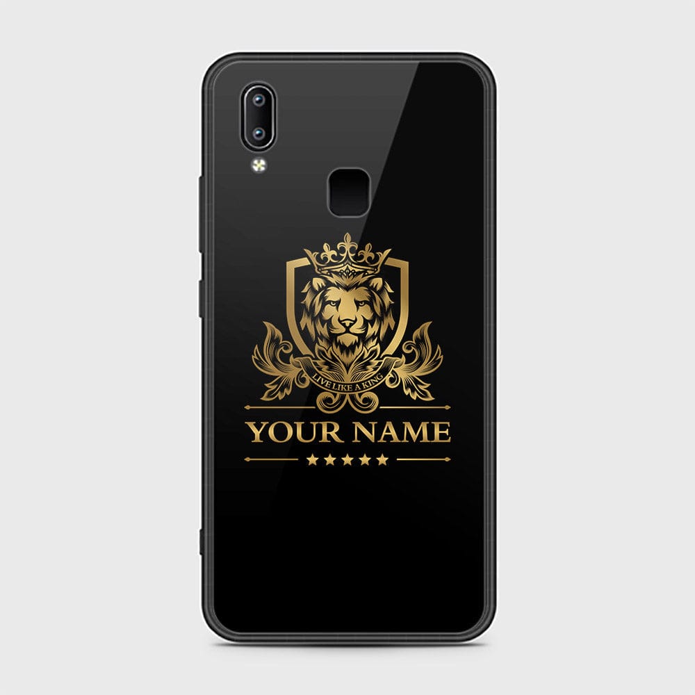 Vivo V9 Cover - Gold Series - HQ Ultra Shine Premium Infinity Glass Soft Silicon Borders Case