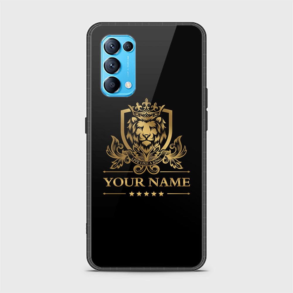 Oppo Reno 5 5G Cover - Gold Series - HQ Ultra Shine Premium Infinity Glass Soft Silicon Borders Case