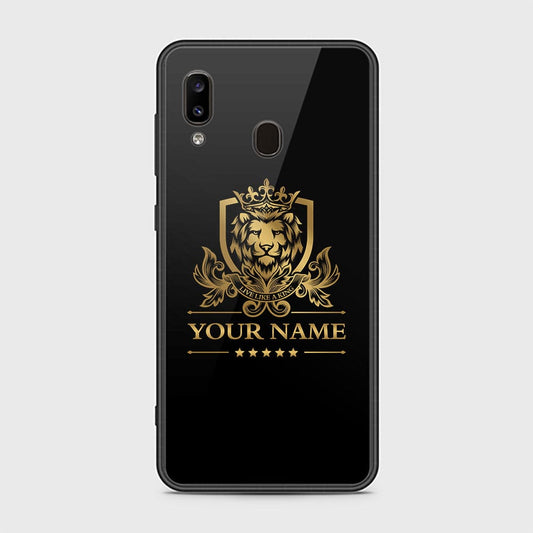 Samsung Galaxy A20 Cover - Gold Series - HQ Ultra Shine Premium Infinity Glass Soft Silicon Borders Case