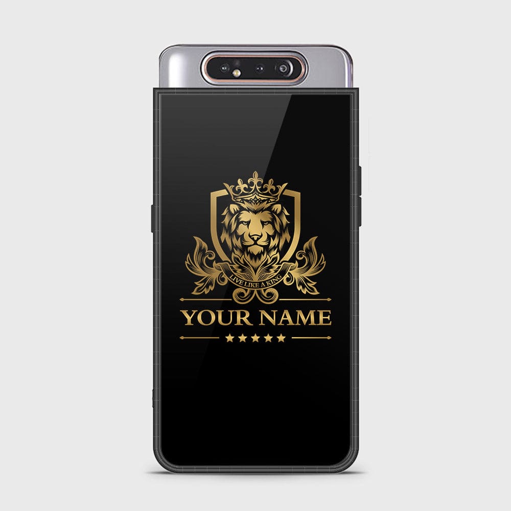 Samsung Galaxy A80 Cover - Gold Series - HQ Ultra Shine Premium Infinity Glass Soft Silicon Borders Case