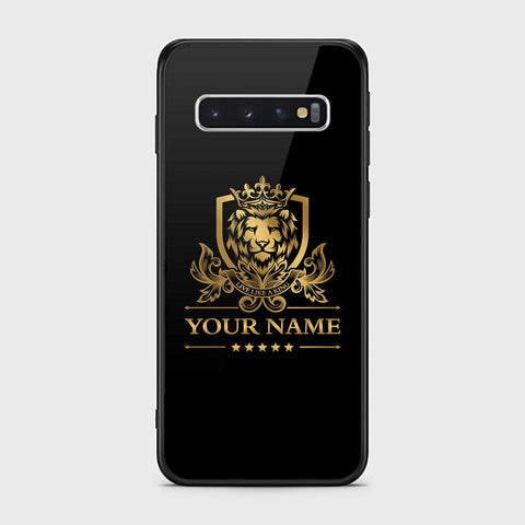 Samsung Galaxy S10 Cover - Gold Series - HQ Ultra Shine Premium Infinity Glass Soft Silicon Borders Case