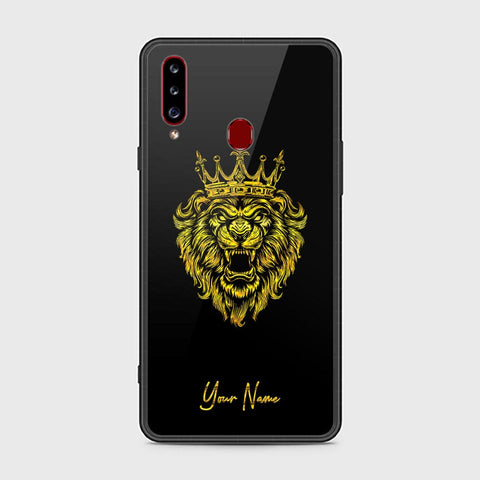 Samsung Galaxy A20s Cover - Gold Series - HQ Ultra Shine Premium Infinity Glass Soft Silicon Borders Case