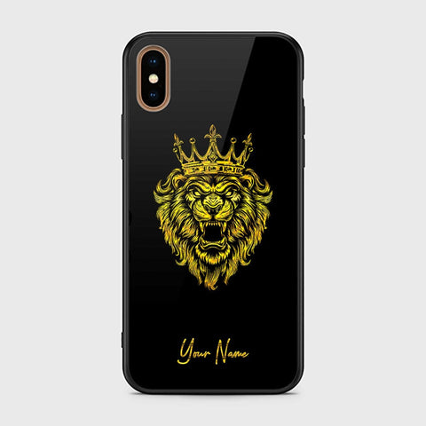 iPhone XS Max Cover - Gold Series - HQ Ultra Shine Premium Infinity Glass Soft Silicon Borders Case