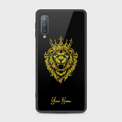 Samsung Galaxy A7 2018 Cover - Gold Series - HQ Ultra Shine Premium Infinity Glass Soft Silicon Borders Case