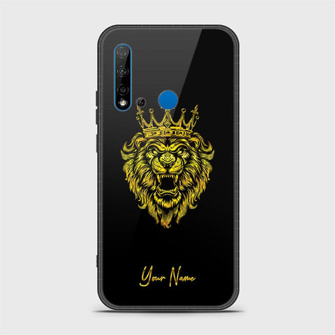 Huawi P20 Lite 2019 Cover - Gold Series - HQ Ultra Shine Premium Infinity Glass Soft Silicon Borders Case