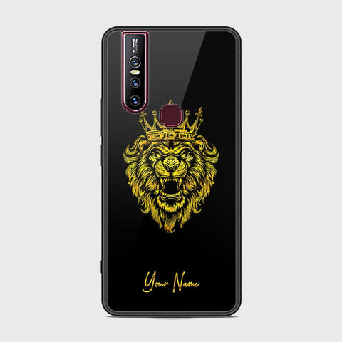 Vivo V15 Cover - Gold Series - HQ Ultra Shine Premium Infinity Glass Soft Silicon Borders Case