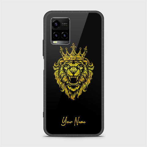 Vivo Y21 Cover - Gold Series - D227 - HQ Ultra Shine Premium Infinity Glass Soft Silicon Borders Case ( Fast Delivery )