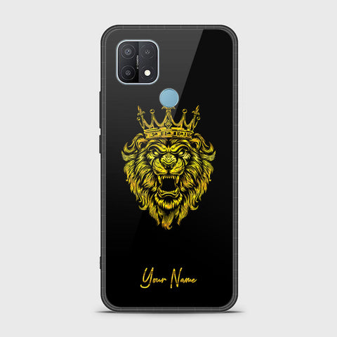 Oppo A35 Cover - Gold Series - HQ Ultra Shine Premium Infinity Glass Soft Silicon Borders Case