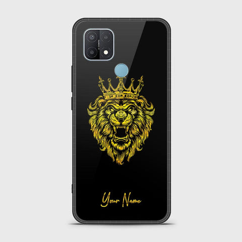 Oppo A15 Cover - Gold Series - HQ Ultra Shine Premium Infinity Glass Soft Silicon Borders Case