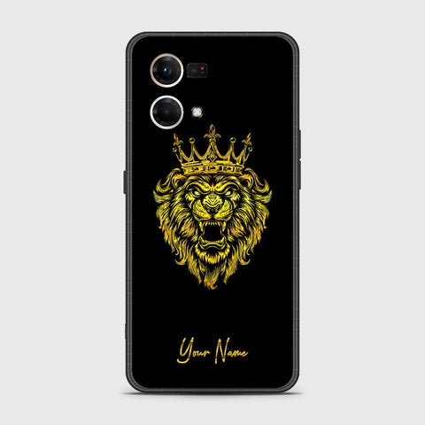 Oppo Reno 8 4G Cover - Gold Series - HQ Ultra Shine Premium Infinity Glass Soft Silicon Borders Case