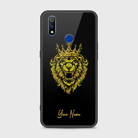 Realme 3 Cover - Gold Series - HQ Ultra Shine Premium Infinity Glass Soft Silicon Borders Case