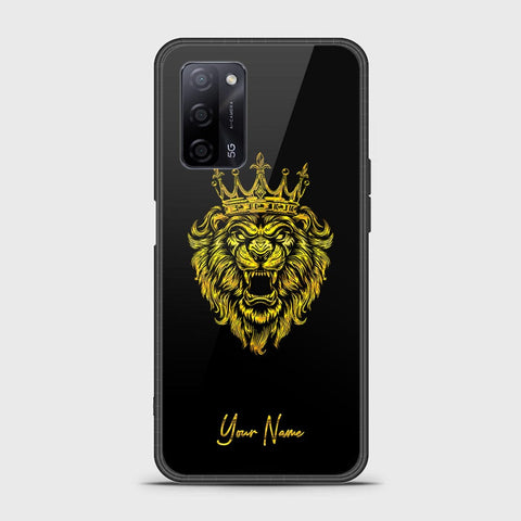 Oppo A55 4G Cover - Gold Series - HQ Ultra Shine Premium Infinity Glass Soft Silicon Borders Case