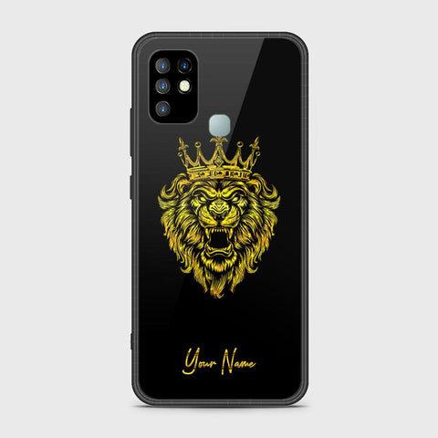 Infinix Hot 10 Cover - Gold Series - HQ Ultra Shine Premium Infinity Glass Soft Silicon Borders Case