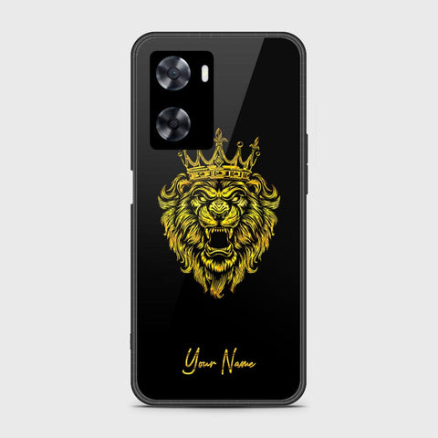 Oppo A77s Cover - Gold Series - HQ Ultra Shine Premium Infinity Glass Soft Silicon Borders Case