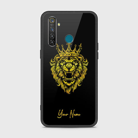 Realme 5 Pro Cover - Gold Series - HQ Ultra Shine Premium Infinity Glass Soft Silicon Borders Case