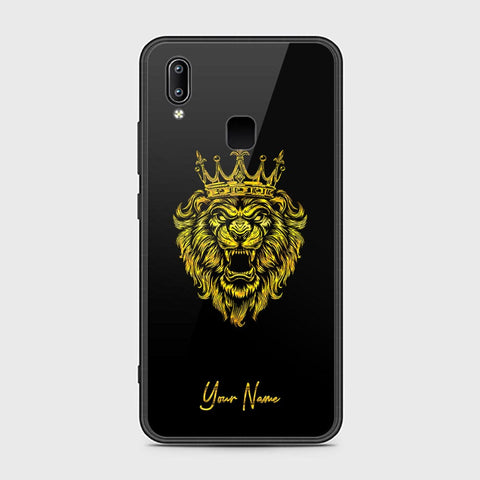 Vivo V9 Cover - Gold Series - HQ Ultra Shine Premium Infinity Glass Soft Silicon Borders Case