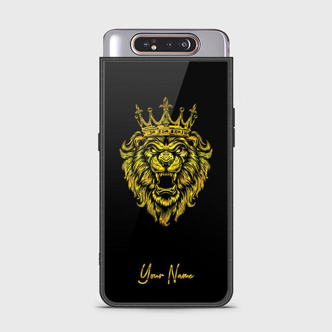 Samsung Galaxy A80 Cover - Gold Series - HQ Ultra Shine Premium Infinity Glass Soft Silicon Borders Case