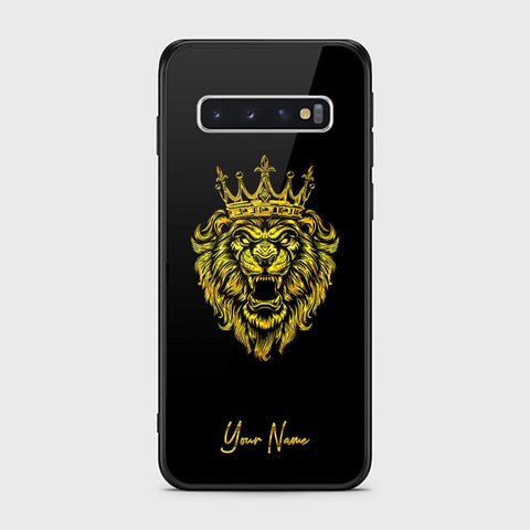 Samsung Galaxy S10 Cover - Gold Series - HQ Ultra Shine Premium Infinity Glass Soft Silicon Borders Case