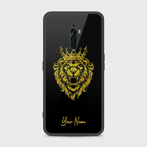 Oppo Reno 2F Cover - Gold Series - HQ Ultra Shine Premium Infinity Glass Soft Silicon Borders Case