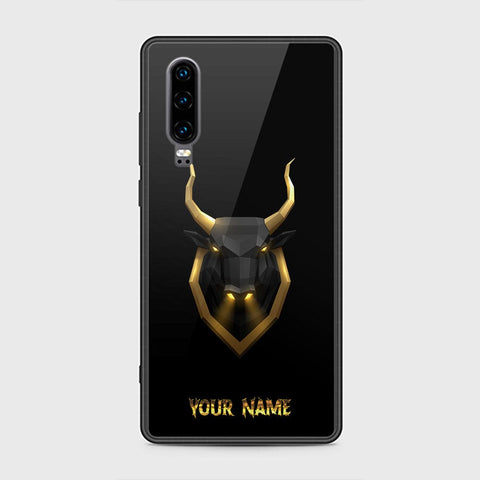 Huawei P30 Cover - Gold Series - HQ Ultra Shine Premium Infinity Glass Soft Silicon Borders Case