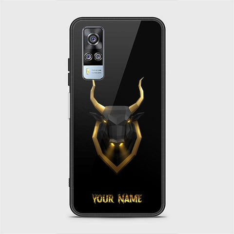 vivo Y33 Cover - Gold Series - HQ Ultra Shine Premium Infinity Glass Soft Silicon Borders Case