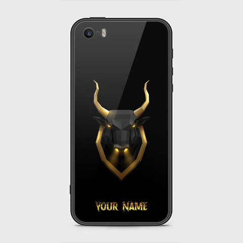 iPhone 5 Cover - Gold Series - HQ Ultra Shine Premium Infinity Glass Soft Silicon Borders Case