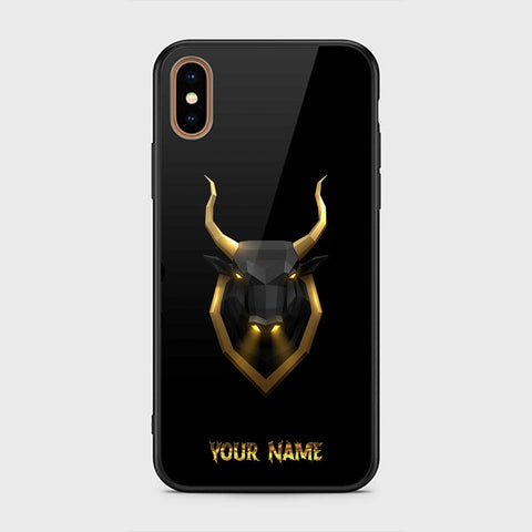 iPhone XS Max Cover - Gold Series - HQ Ultra Shine Premium Infinity Glass Soft Silicon Borders Case