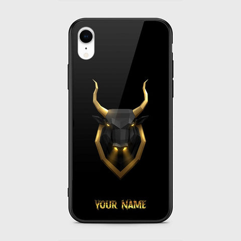 iPhone XR Cover - Gold Series - HQ Ultra Shine Premium Infinity Glass Soft Silicon Borders Case