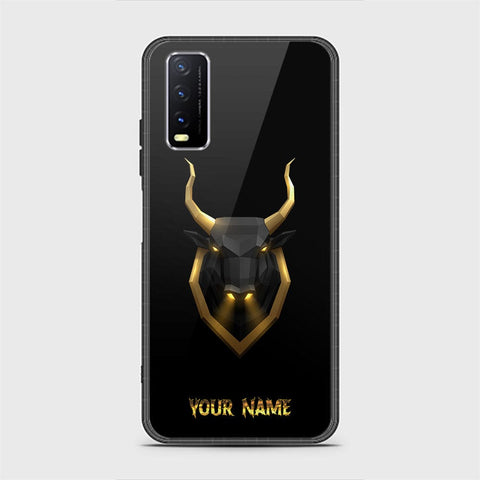 Vivo Y20i Cover - Gold Series - HQ Ultra Shine Premium Infinity Glass Soft Silicon Borders Case