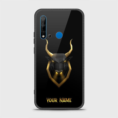 Huawi P20 Lite 2019 Cover - Gold Series - HQ Ultra Shine Premium Infinity Glass Soft Silicon Borders Case