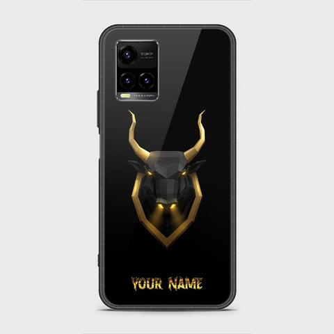 Vivo Y21 Cover - Gold Series - D227 - HQ Ultra Shine Premium Infinity Glass Soft Silicon Borders Case ( Fast Delivery )