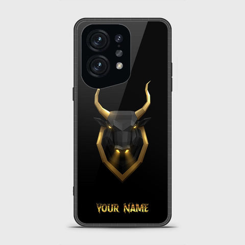 Oppo Find X5 Cover - Gold Series - HQ Ultra Shine Premium Infinity Glass Soft Silicon Borders Case