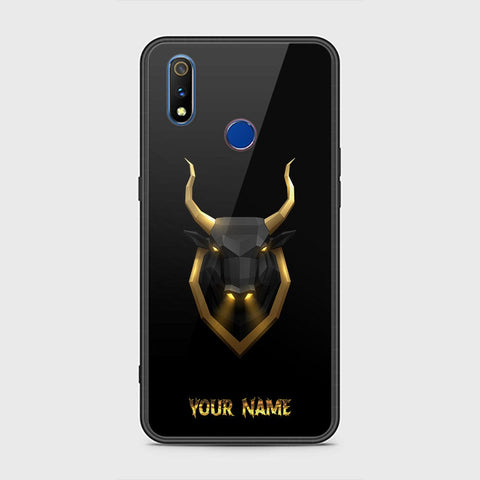 Realme 3i Cover - Gold Series - HQ Ultra Shine Premium Infinity Glass Soft Silicon Borders Case
