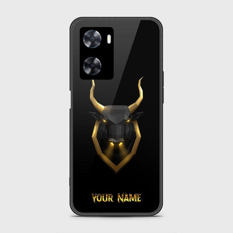 Oppo A57 4G 2022 Cover - Gold Series - HQ Ultra Shine Premium Infinity Glass Soft Silicon Borders Case