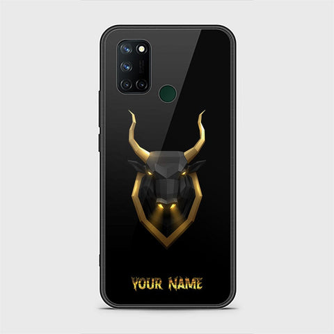 Realme 7i Cover - Gold Series - HQ Ultra Shine Premium Infinity Glass Soft Silicon Borders Case