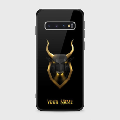 Samsung Galaxy S10 Cover - Gold Series - HQ Ultra Shine Premium Infinity Glass Soft Silicon Borders Case