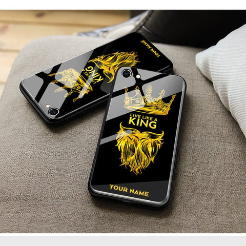 Oppo Reno 8 4G Cover - Gold Series - HQ Ultra Shine Premium Infinity Glass Soft Silicon Borders Case