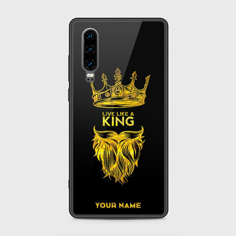 Huawei P30 Cover - Gold Series - HQ Ultra Shine Premium Infinity Glass Soft Silicon Borders Case