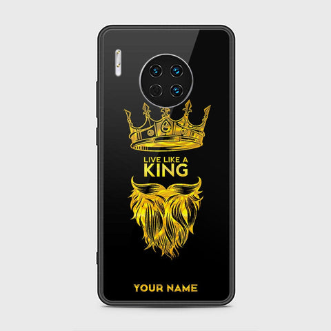 Huawei Mate 30 Cover - Gold Series - HQ Ultra Shine Premium Infinity Glass Soft Silicon Borders Case