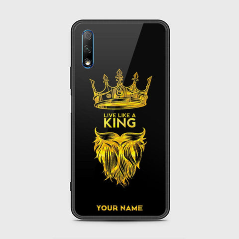 Honor 9X without logo Cover - Gold Series - HQ Ultra Shine Premium Infinity Glass Soft Silicon Borders Case